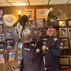 Signed sponsored PBR shirt from Stormy Wing professional bull rider